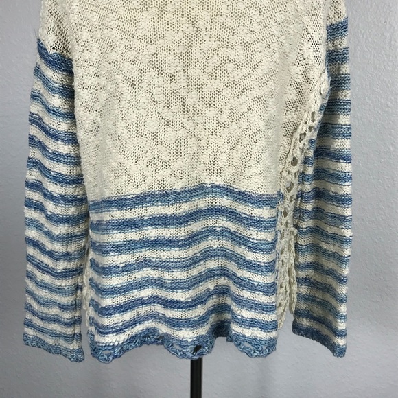 Free People Striped Crochet Sweater SW102 - Picture 8 of 8